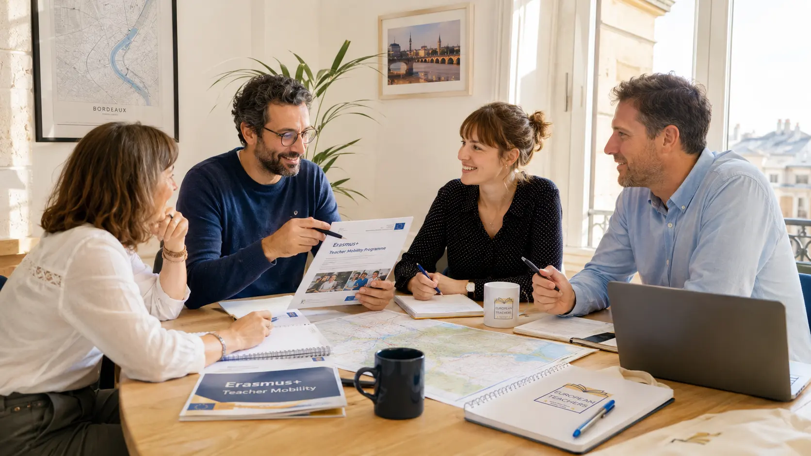 About us 1 The European Teachers team, an Erasmus teacher training provider based in Bordeaux, planning mobility programmes