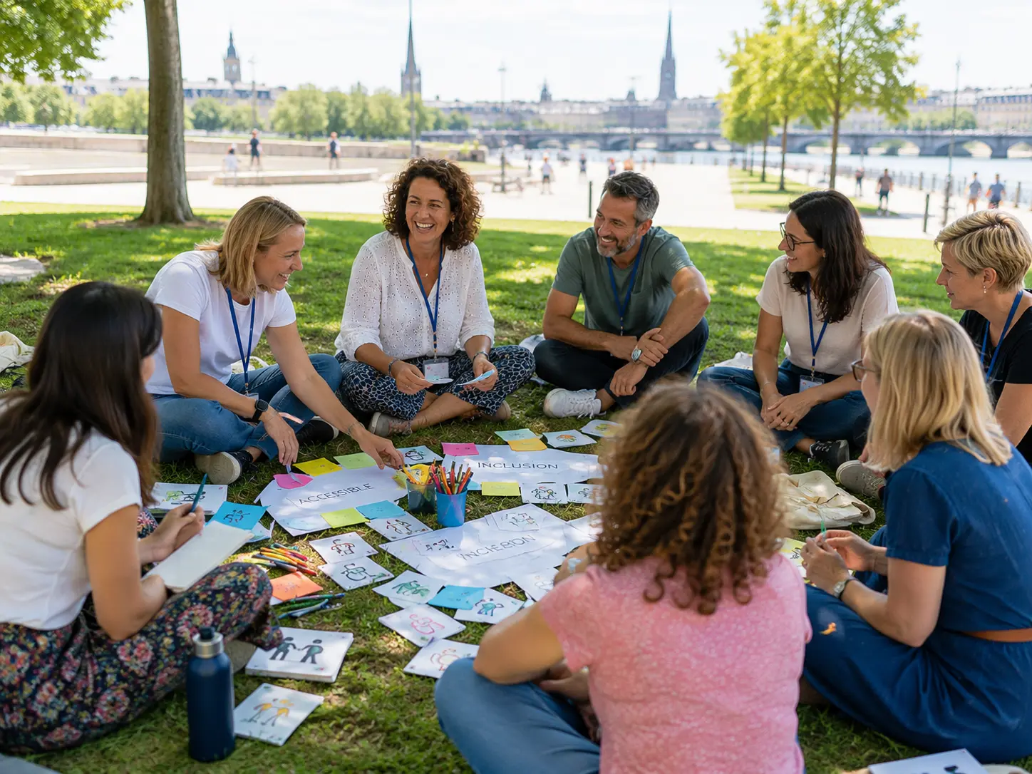 Inclusive Education Courses 1 Inclusive education courses for teachers: participants mapping inclusion and accessibility ideas outdoors in Bordeaux