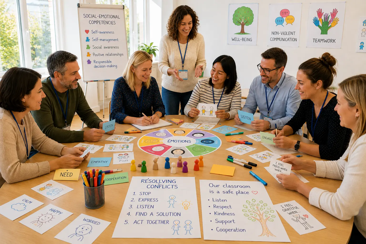 Social emotional learning course: teachers designing anti-bullying activities during an Erasmus+ training in Bordeaux