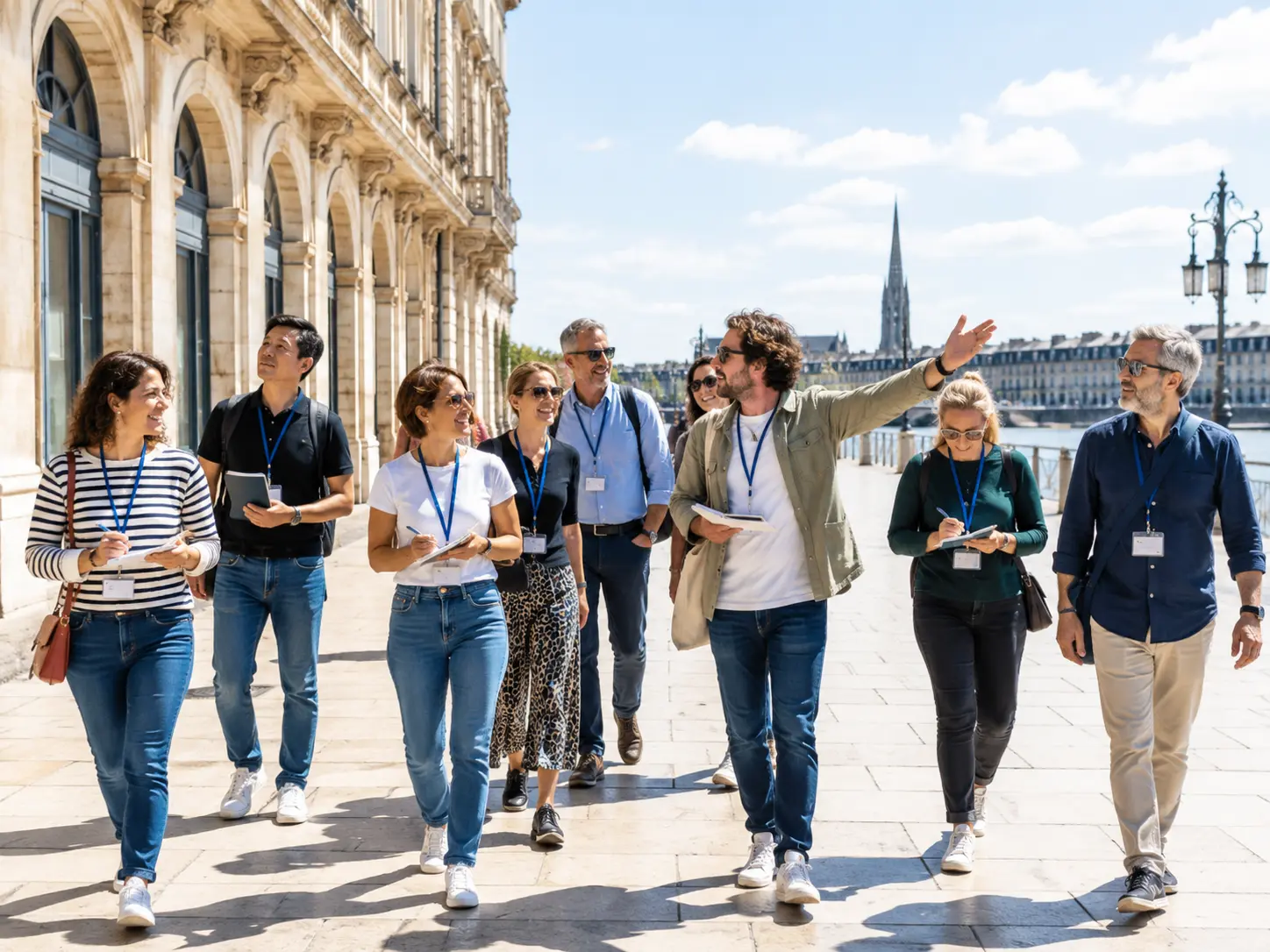 Teacher training courses 1 Group of teachers on a guided walk in Bordeaux during an Erasmus+ mobility