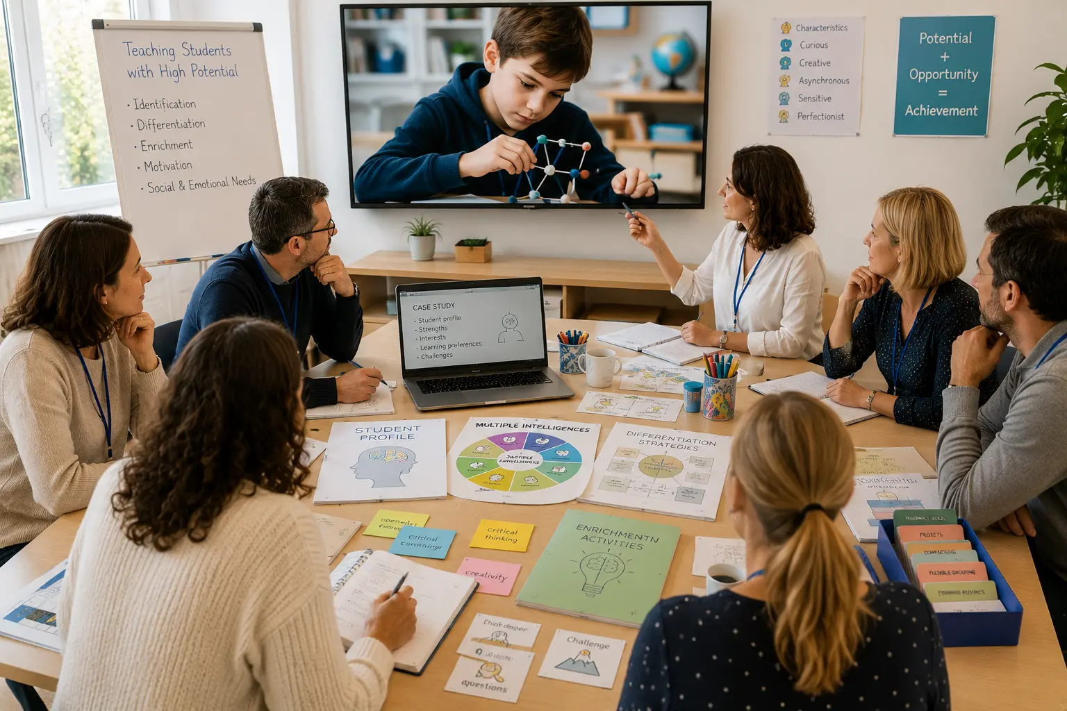 Teaching high potential students: teachers designing differentiated enrichment activities during an Erasmus+ course in Bordeaux